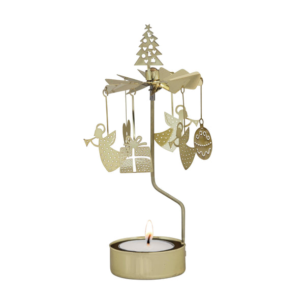Rotary candle holder - Deco Gold