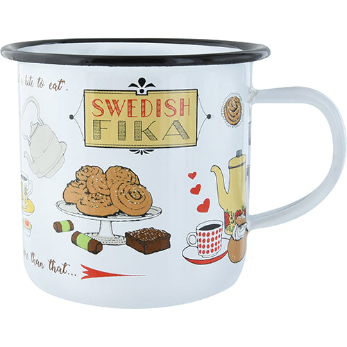 Mug -  ENAMEL MUG SWEDISH FIKA