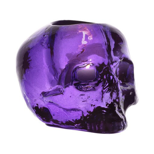 Kosta Boda - Skull votive (Purple)