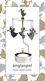 Rotary candle holder - Angel silver