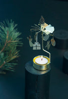 Rotary candle holder - Deco Gold