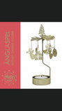 Rotary candle holder - Deco Gold