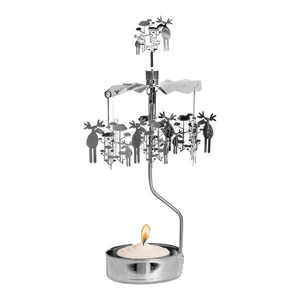 Rotary candle holder - Moose in Forest