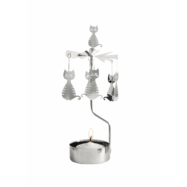 Rotary candle holder - Dodgy Cat