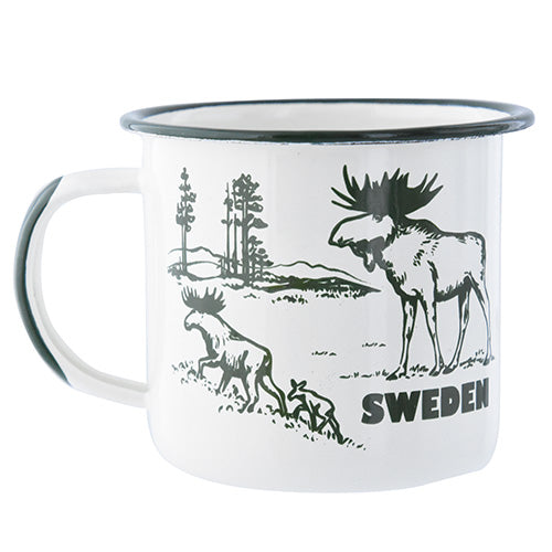 Mug - ENAMEL MUG MOOSE, SWEDEN