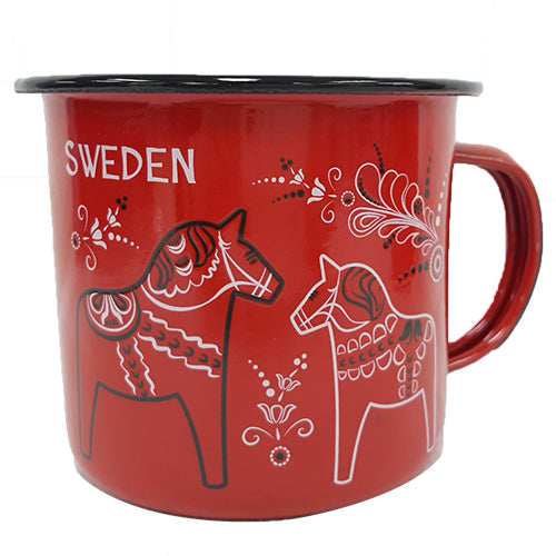 Mug - ENAMEL MUG DALAHÄST KURBITS