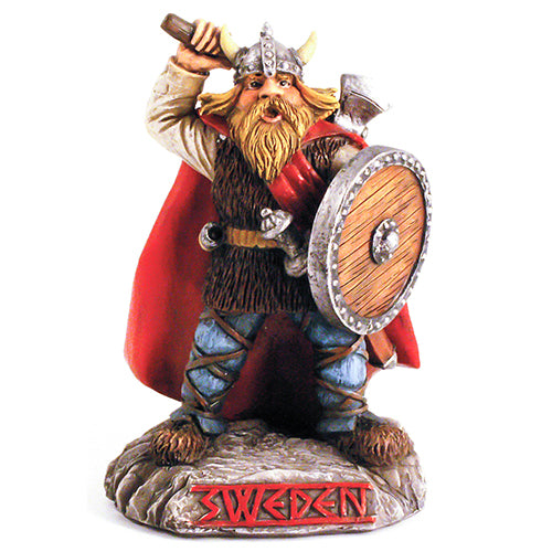 置物 vikings Viking wearing red coat, 10cm – Swedish Gifts