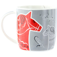 Mug -  Mug Dalahäst Kurbits Grey, 27 cl