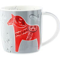 Mug -  Mug Dalahäst Kurbits Grey, 27 cl