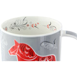 Mug -  Mug Dalahäst Kurbits Grey, 27 cl