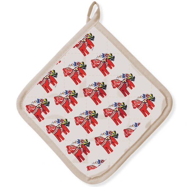 Pot Holder - Dala Horses