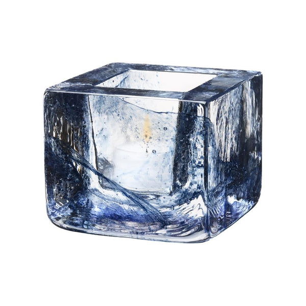 Kosta Boda - Brick candle block (Blue)