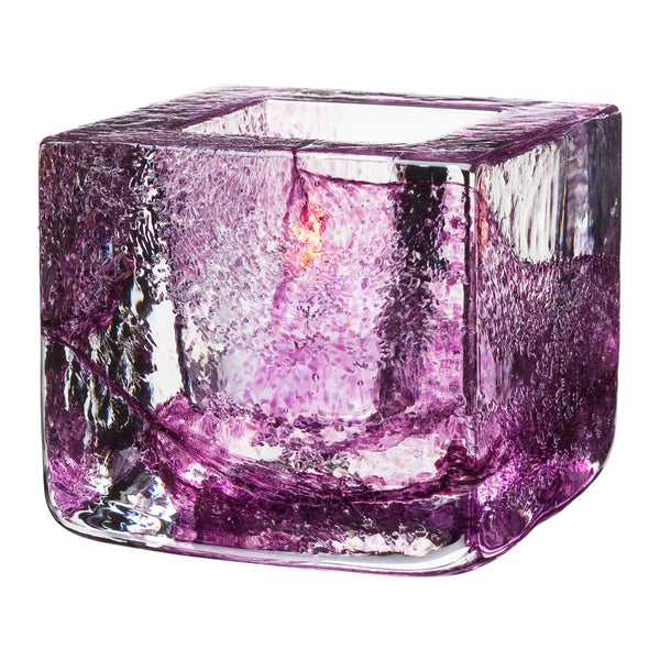 Kosta Boda - Brick candle block (Purple)