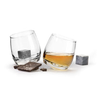 Sagaform - Club whiskey glasses and drinking stones gift set