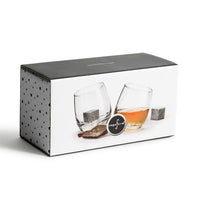 Sagaform - Club whiskey glasses and drinking stones gift set