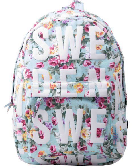 Robin Ruth - Backpack Turquoise & Floral Sweden – Swedish Gifts